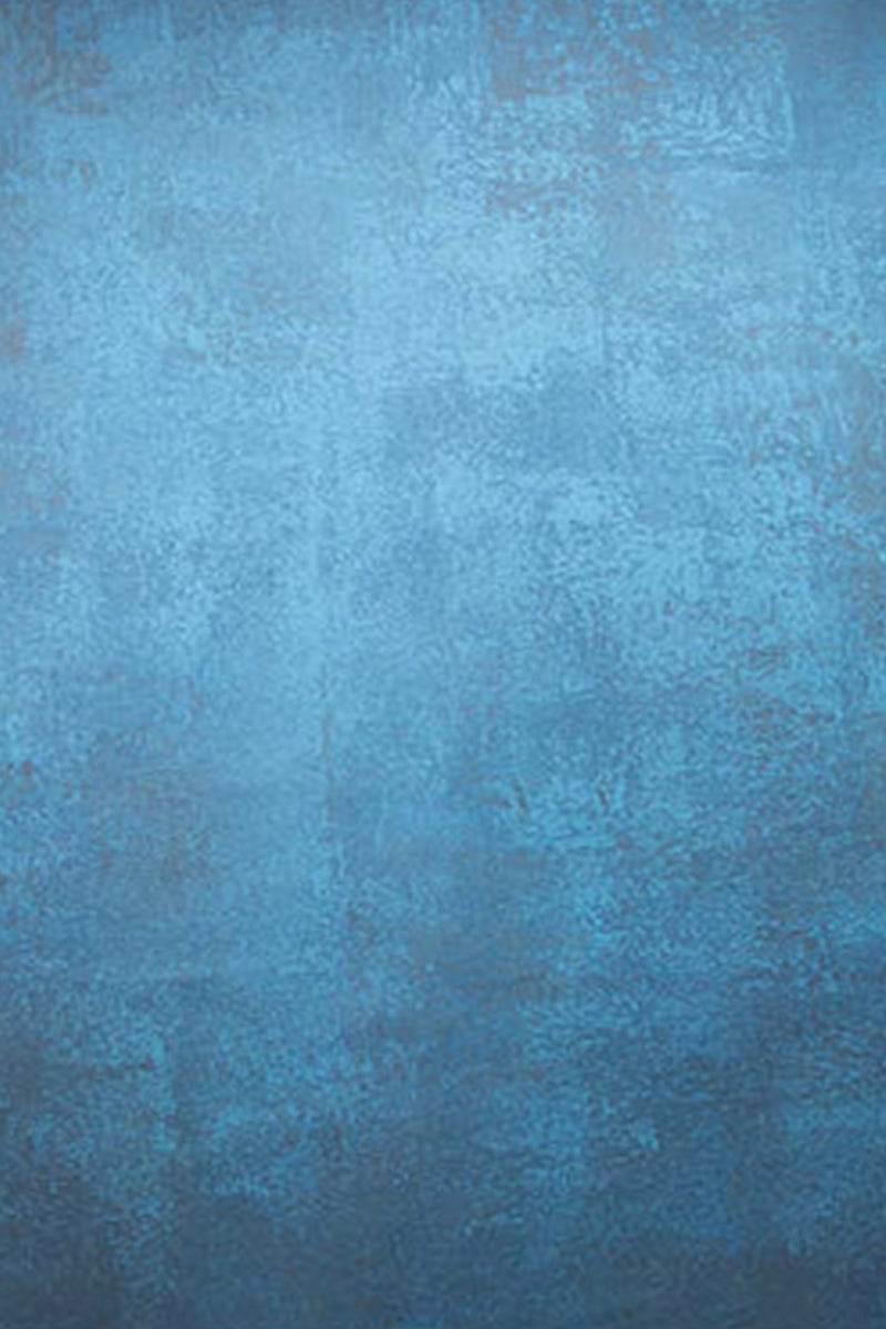 IN STCOK-Clotstudio Abstract Blue Texture Hand Painted Canvas Backdrop #S0002
