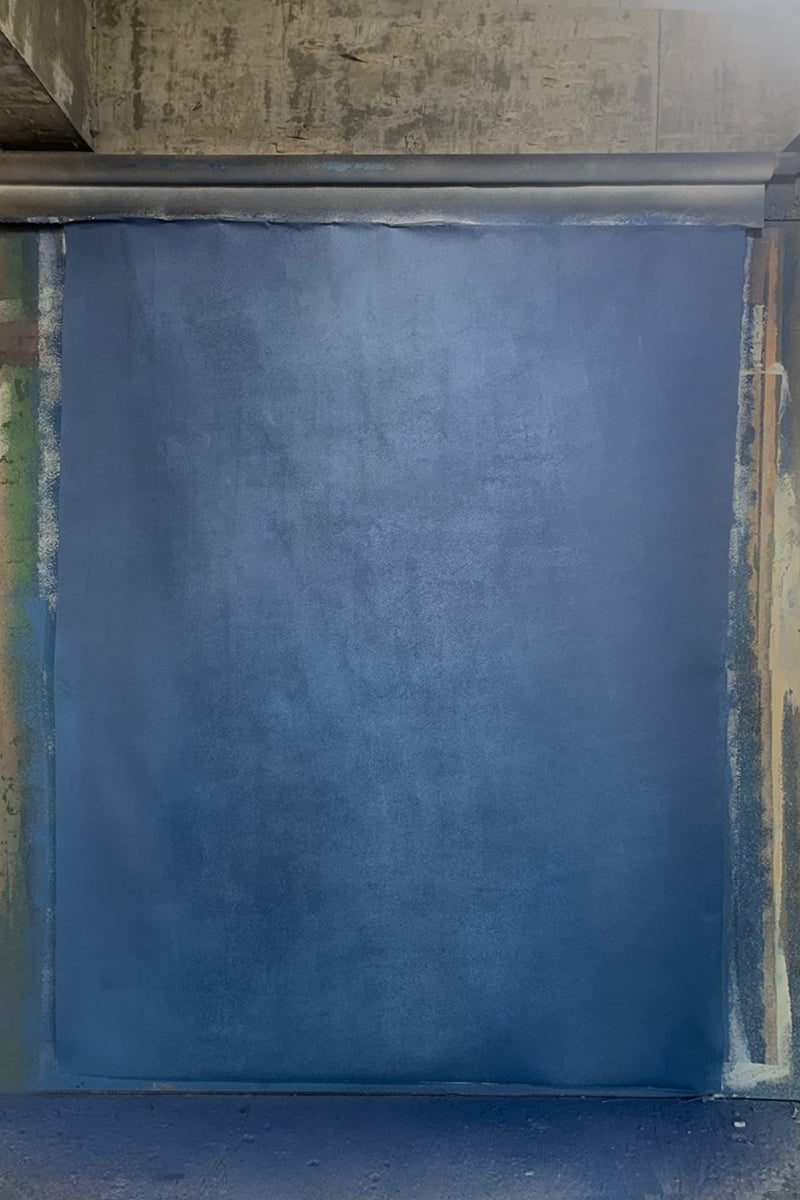 IN STOCK- Clotstudio Abstract Blue Textured Hand Painted Canvas Backdrop #clot149