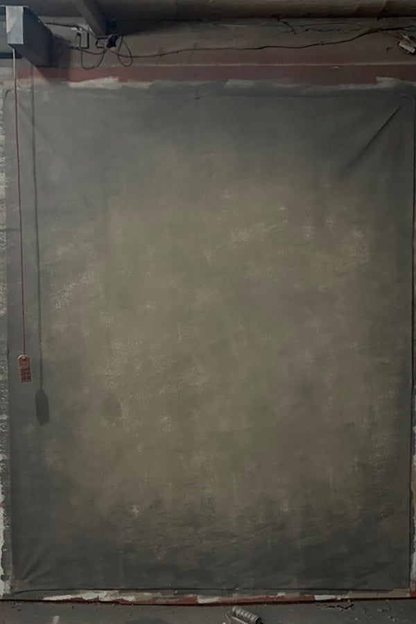 IN STOCK-Clotstudio Abstract Warm Grey Mid Textured Hand Painted Canvas Backdrop #clot 102