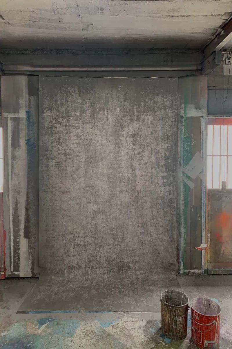 Clotstudio Abstract Grey Spray Textured Hand Painted Canvas Backdrop #clot192