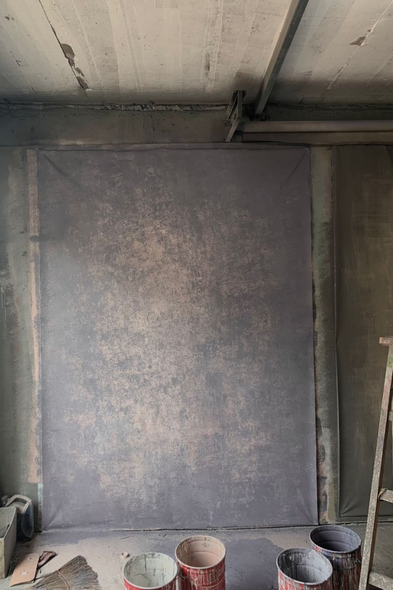 Clotstudio Abstract Grayish Purple Textured Hand Painted Canvas Backdrop #clot246
