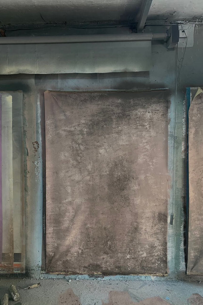 Clotstudio Abstract Warm Grey Mid Textured Hand Painted Canvas Backdrop #clot 101