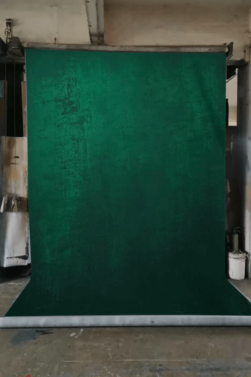 Clotstudio Abstract Green Spray Texture Hand Painted Canvas Backdrop #clot 116