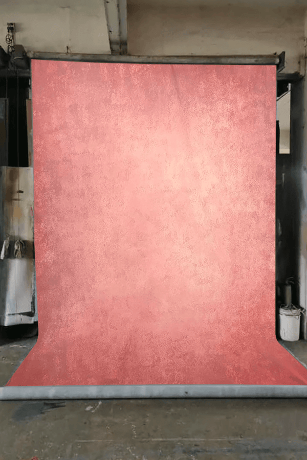 Clotstudio Abstract Light Orange Red Mid Textured Hand Painted Canvas Backdrop #clot 119