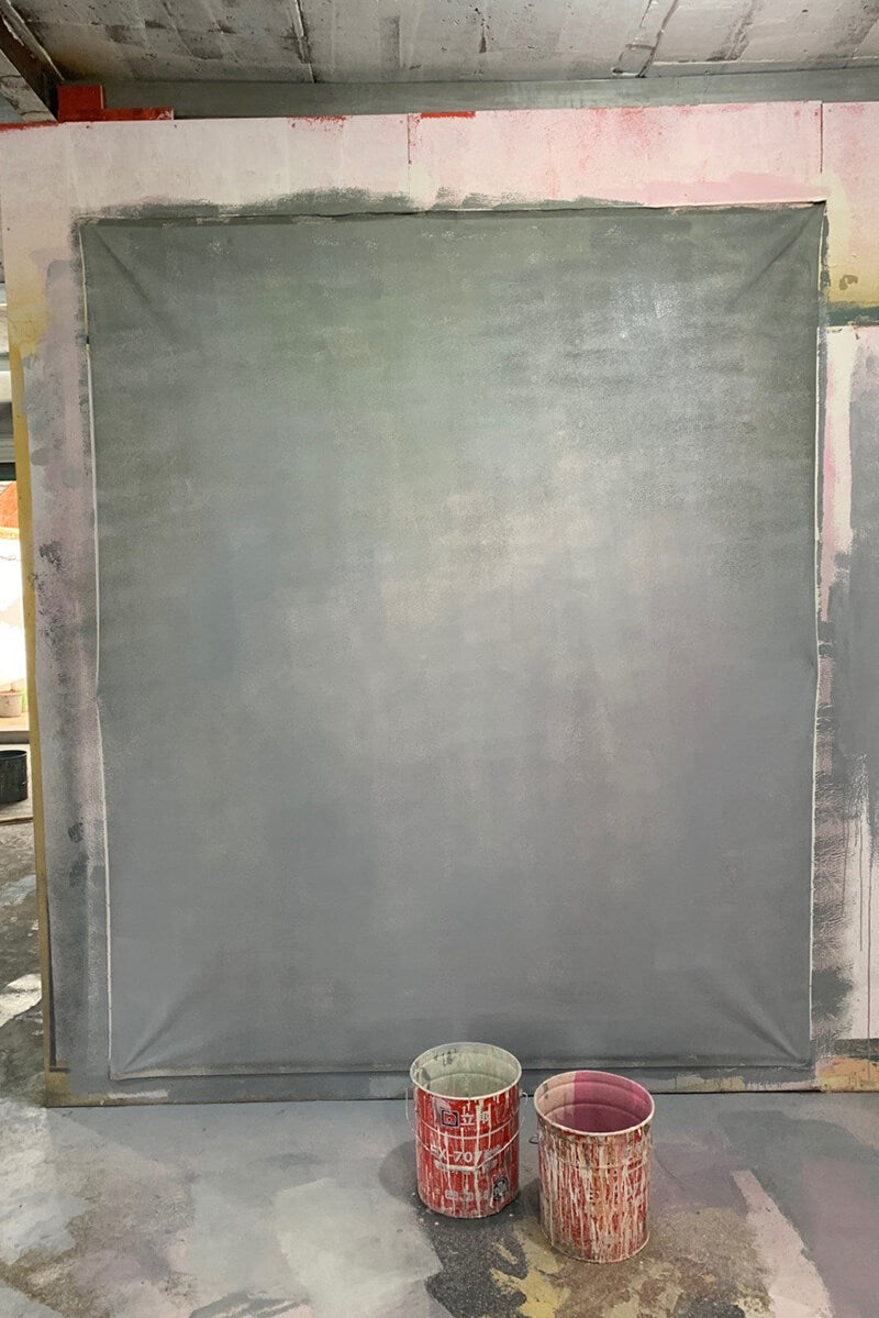Clotstudio Abstract Soft Grey Texture Hand Painted Canvas Backdrop #clot 125