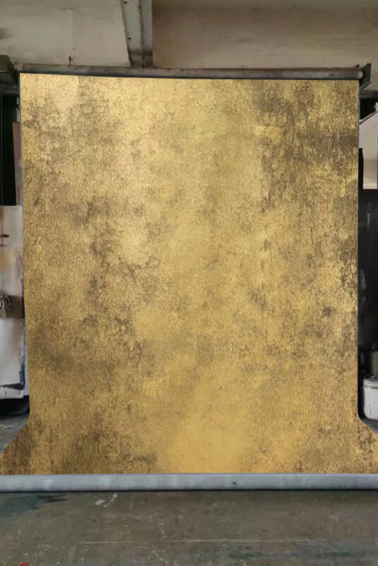 Clotstudio Abstract Gold with Brown Mid Textured Hand Painted Canvas Backdrop #clot 129