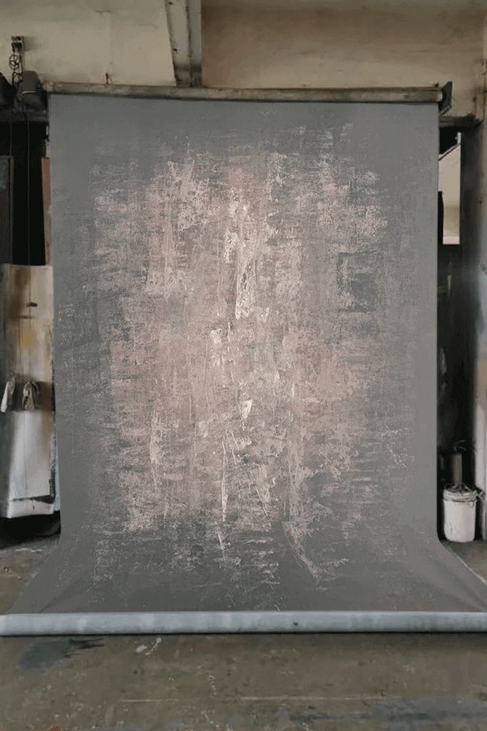 Clotstudio Abstract Dark Grey Light Pink Purple Texture Hand Painted Canvas Backdrop #clot 12