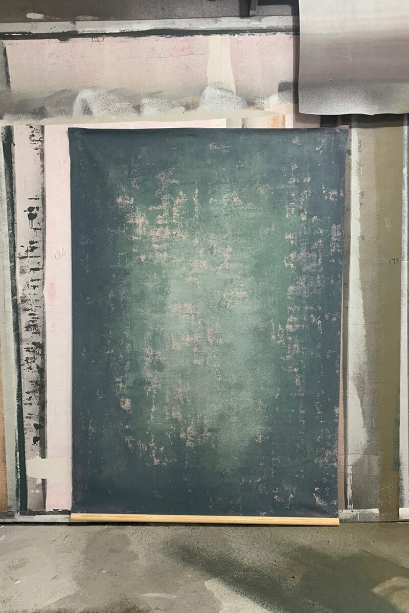 Clotstudio Abstract Grayish Blue Textured Hand Painted Canvas Backdrop #clot186