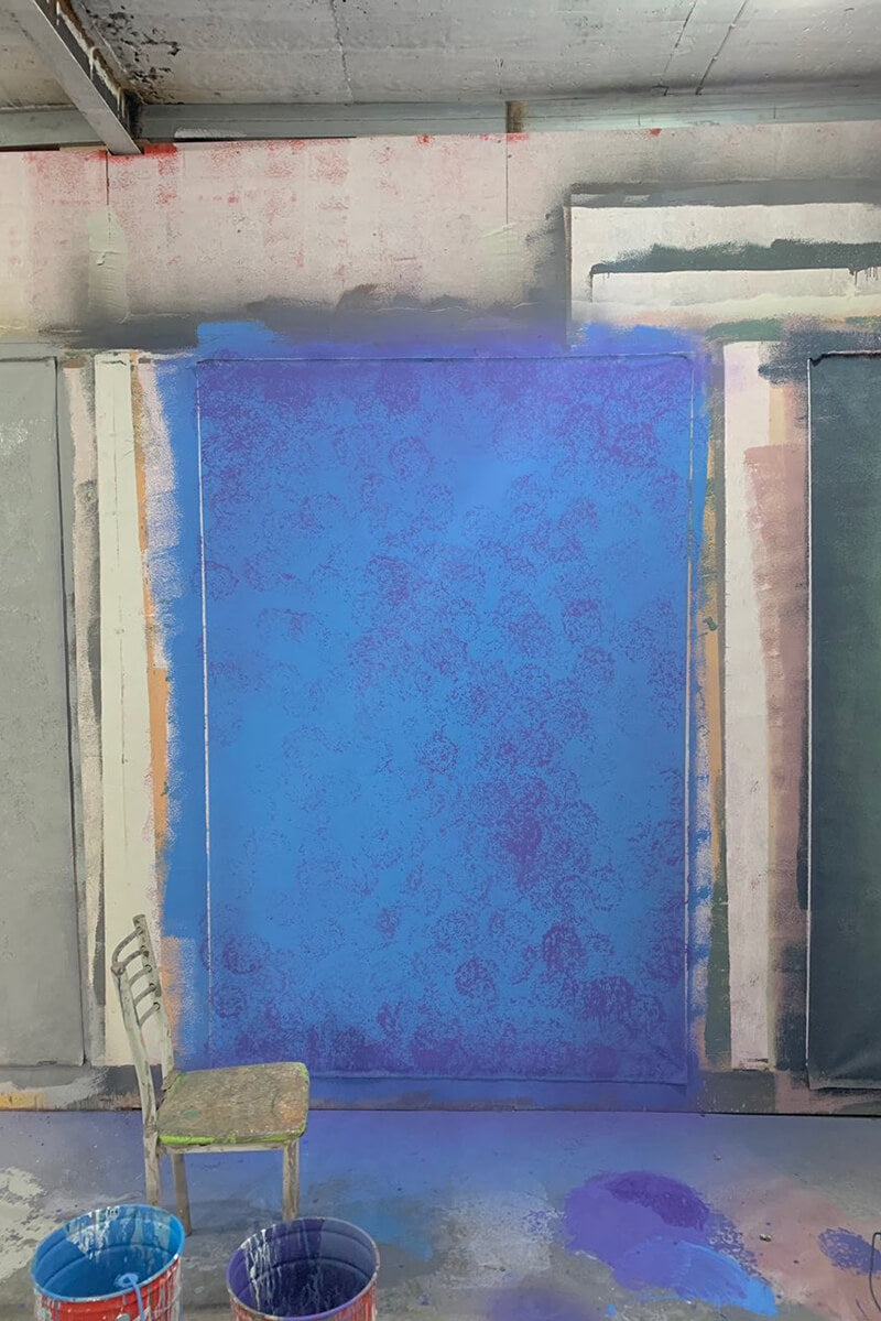 Clotstudio Abstract Royal Blue Texture Hand Painted Canvas Backdrop #clot 19
