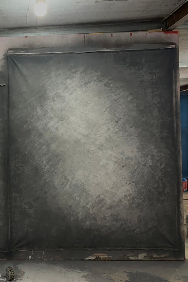 Clotstudio Abstract Black Grey Spray Textured Hand Painted Canvas Backdrop #clot 47