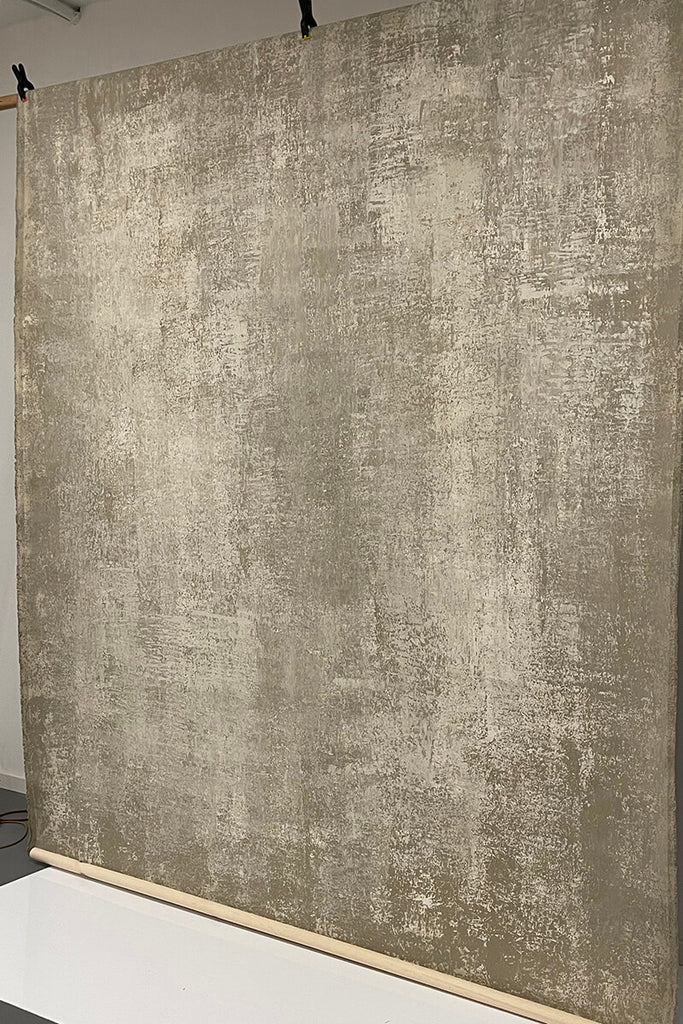 Clotstudio Abstract Grey Beige Textured Hand Painted Canvas Backdrop #clot 55
