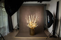 Clotstudio Abstrakter schwarz-violetter strukturierter handbemalter Leinwandhintergrund #clot61