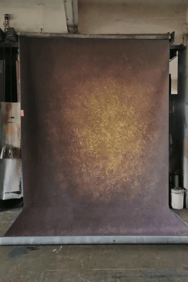 Clotstudio Abstract Medium Brown Black Soft Texture Hand Painted Canvas Backdrop #clot75