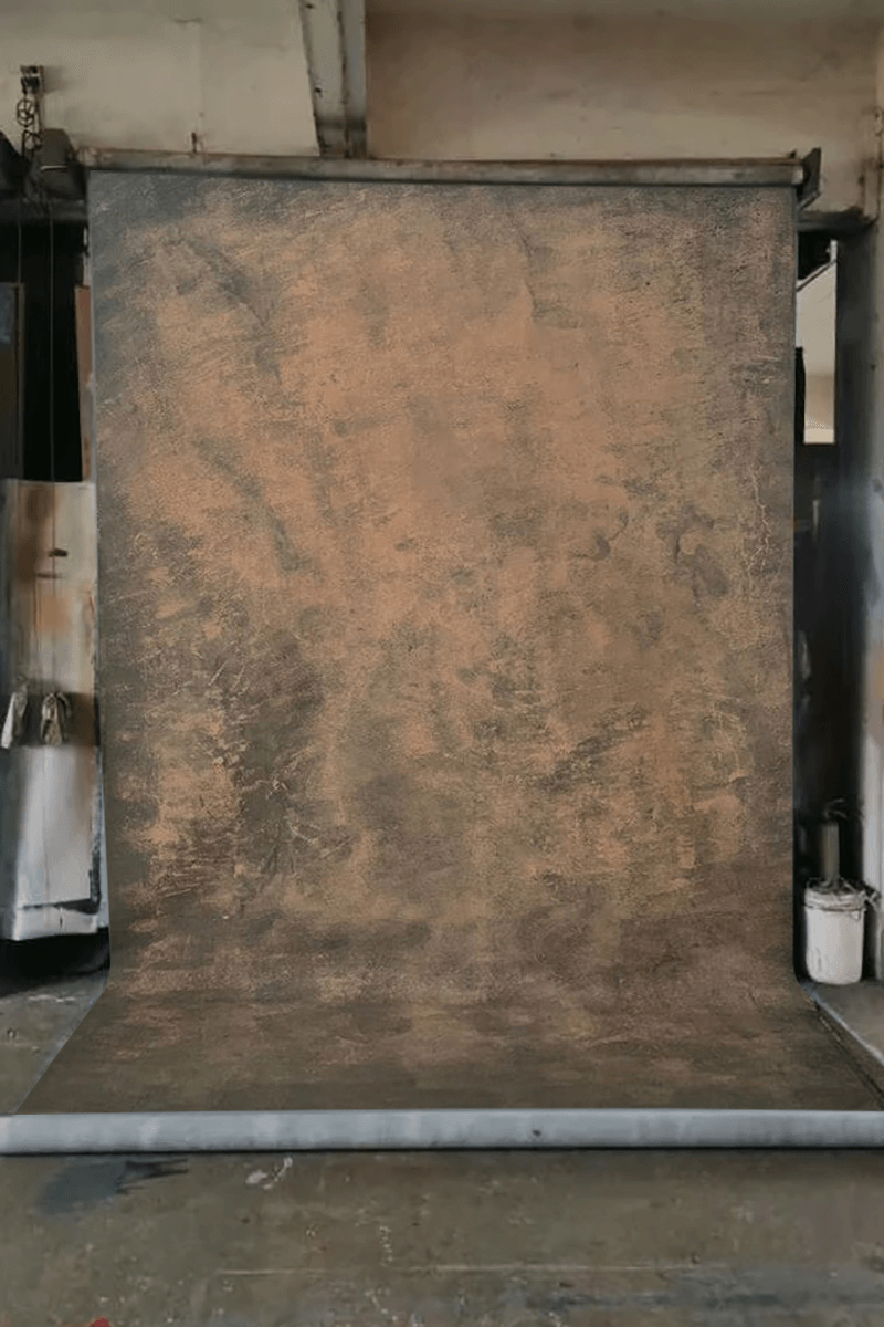 Clotstudio Abstract Olive Orange Textured Hand Painted Canvas Backdrop #clot 83
