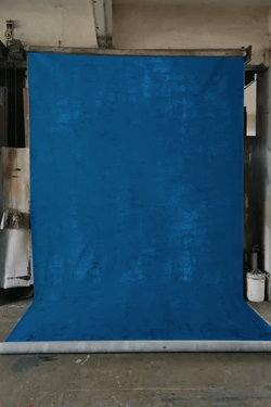Clotstudio Abstract Blue Mid Textured Hand Painted Canvas Backdrop #clot 96