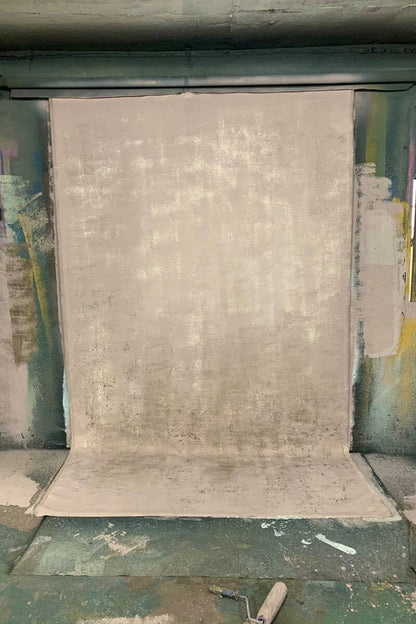 Clotstudio #99 hand-painted canvas backdrop in beige mid textured, perfect for portrait photography 