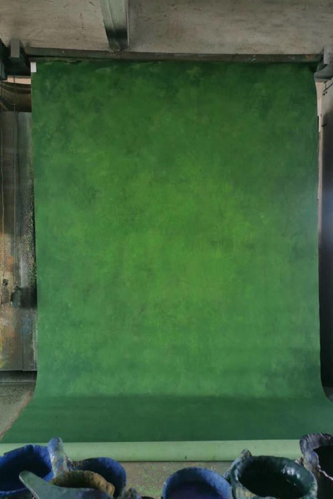 Clotstudio Abstract Deep Green Soft Texture Hand Painted Canvas Backdrop #clot 67